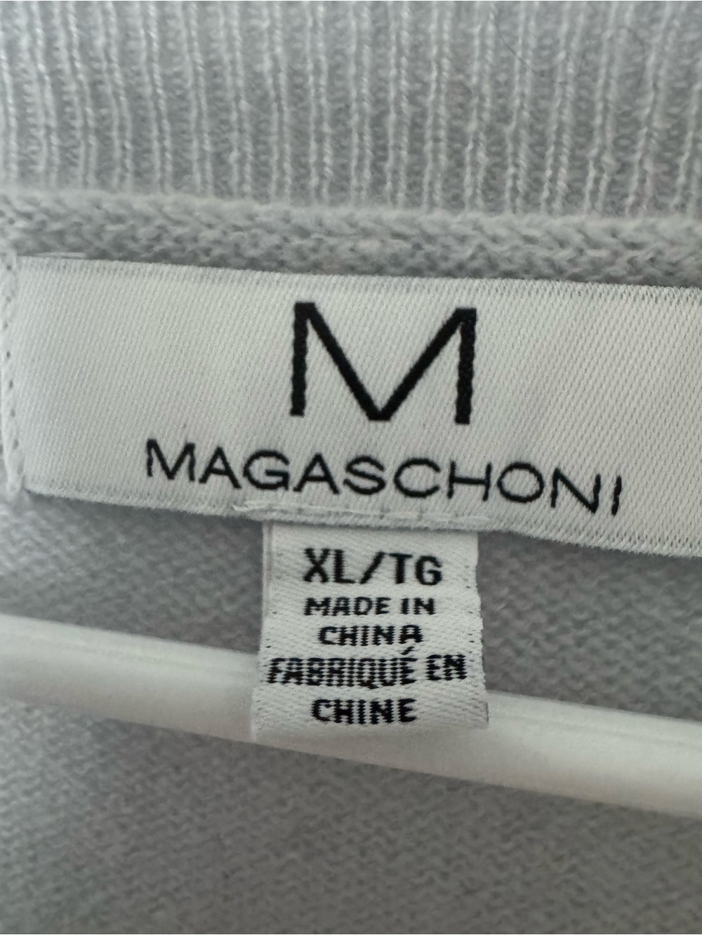 Magaschoni Light Gray V-Neck Cashmere-Blend Sweater - Picture 3 of 6